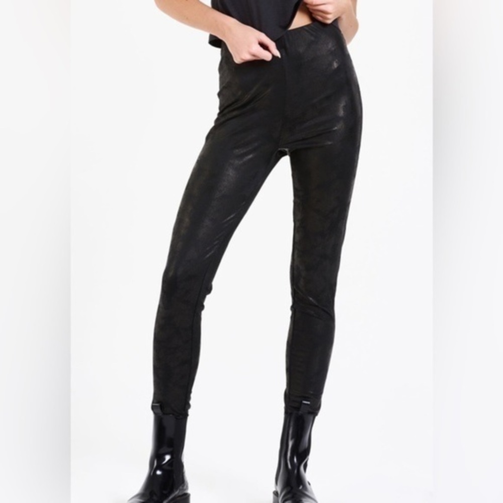 Dear John black coated legging Sz XS